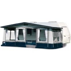 Wohnwagenvorzelt Brand Castello -Natur Zelt Geschaft brand castello caravan vorzelt tuer mitte rechts linke vorderwand als balkon abgeklappt 1000 3 18473