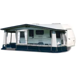 Wohnwagenvorzelt Brand Castello -Natur Zelt Geschaft brand castello tuer ganz links 2 vorderwand 1 seitenwand element zur veranda abgeklappt 1000 2 18473