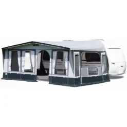 Vorzelt Brand Topas 350 -Natur Zelt Geschaft brand topas 350 tuer mittig rechts easy zip seitenwand herunter geklappt 1000 2 19898