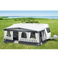 Vorzelt DWT Atelier Chalet Mit Vordach -Natur Zelt Geschaft dwt atelier chalet delphin ganzjahresvorzelt 4 3732