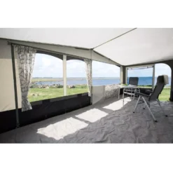 Wohnwagen-Vorzelt DWT Jubilee 40, Tiefe 240 Cm -Natur Zelt Geschaft grosses familienvorzelt dwt jubilee 40 fuer wohnwagen und caravan ganzzelt 1000 7 22121