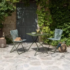 Campingtisch Lafuma Balcony II, Moss -Natur Zelt Geschaft lafuma balcony 2 colorblock quadratischer tisch moss klapptisch campingtisch balkontisch 1000 8 24937