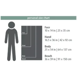 Reisehandtuch PackTowl Personal Handtuch | Body 64x137cm | Sage -Natur Zelt Geschaft packtowl personal handtuch groessenuebersicht face hand body beach 1000 2 24954