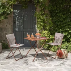 Klapptisch Lafuma Balcony II, Canyon -Natur Zelt Geschaft tisch terrasse lafuma balcony 2 colorblock canyon klappbarer gruener campingtisch balkontisch 1000 8 24938