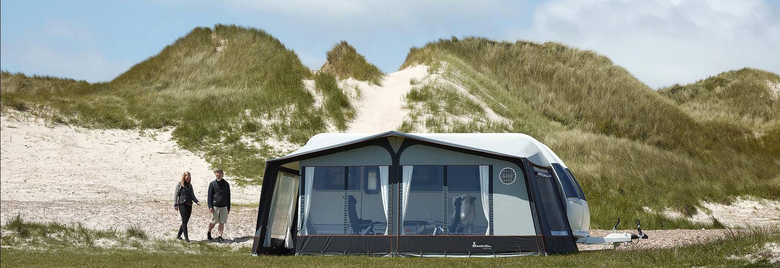 Natur Zelt Geschaft -Natur Zelt Geschaft banner vorzelt vor duene